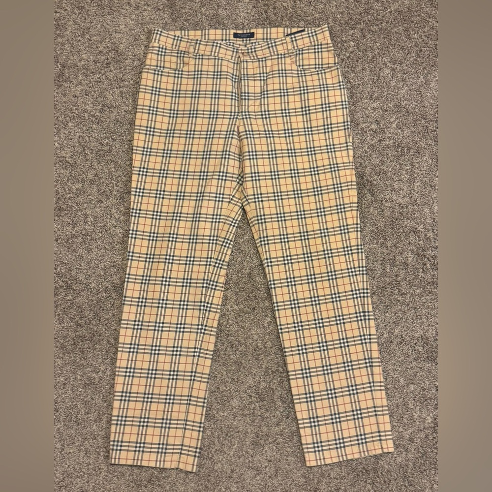 Authentic Burberry Men’s Nova Check Print Pants Slacks Trousers Harrods Size 38